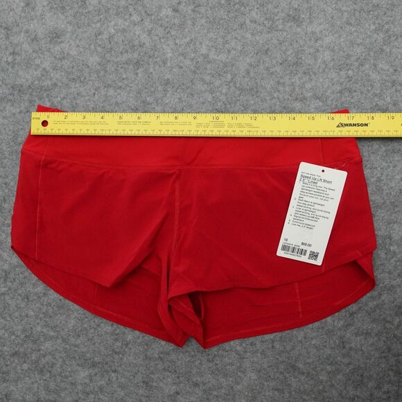New Lululemon Speed Up LR Low Rise Shorts 2.5” Lined DKRD Dark Red Size 10 - Picture 6 of 10